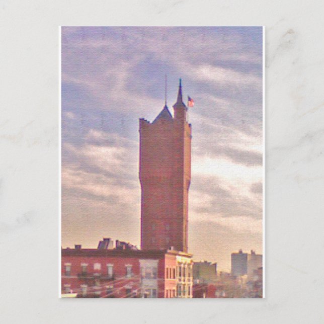 Weehawken Vatten Torn vykort (Framsida)