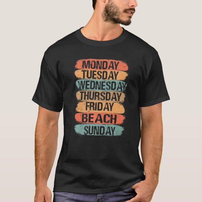 Weekdays Work Monday Wednesday Friday Saturday Bea T Shirt (Framsida)