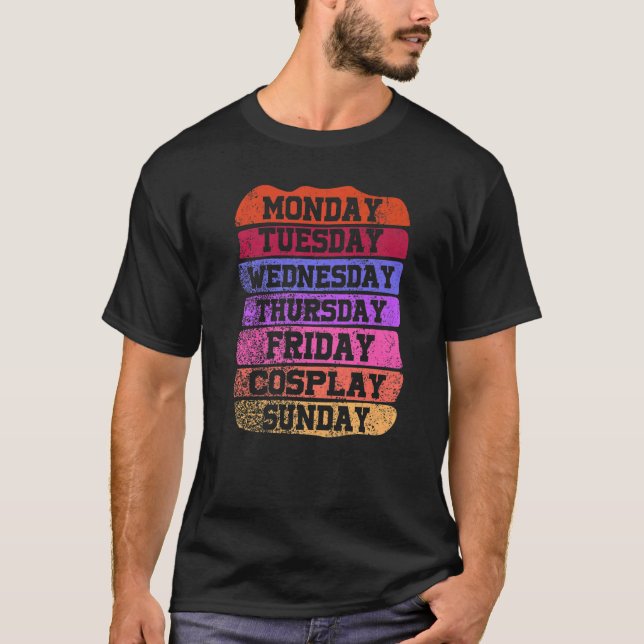 Weekdays Work Monday Wednesday Friday Saturday Cos T Shirt (Framsida)