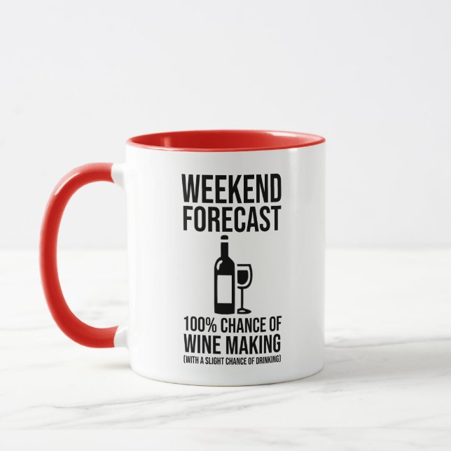 Weekend Forecast - 100% Chance of Wine Making Mugg (Vänster)