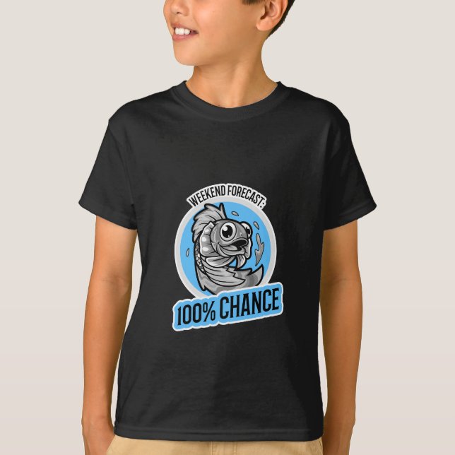 Weekend Forecast 100% Chance T-Shirt (Framsida)