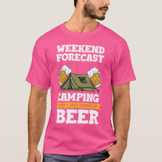 Weekend Forecast Camping With A Chance Of Beer boy T Shirt