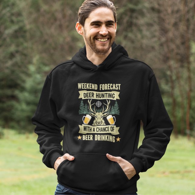 Weekend Forecast Deer Hunting Funny Hunter Hoodie (Skapare uppladdad)