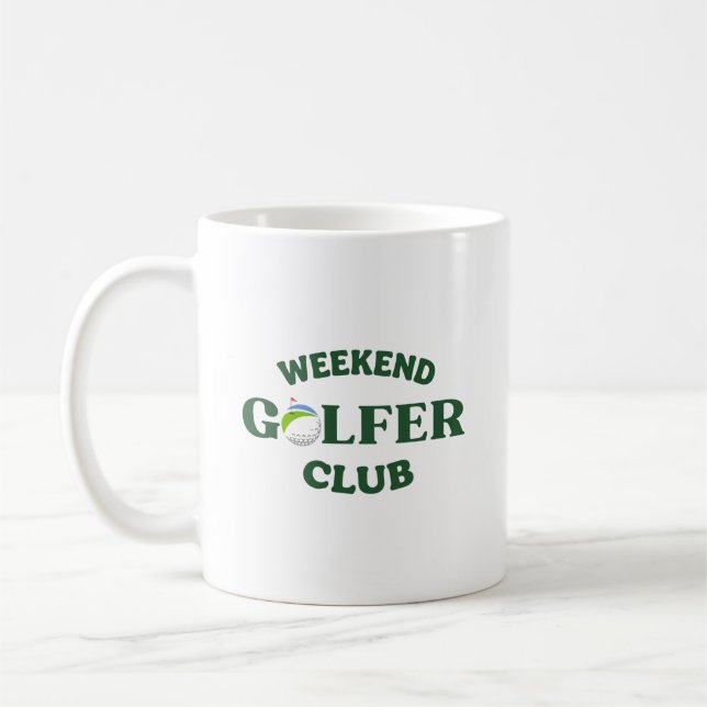 Weekend Golfer Club – Relaxed Golf Lifestyle Kaffemugg (Vänster)