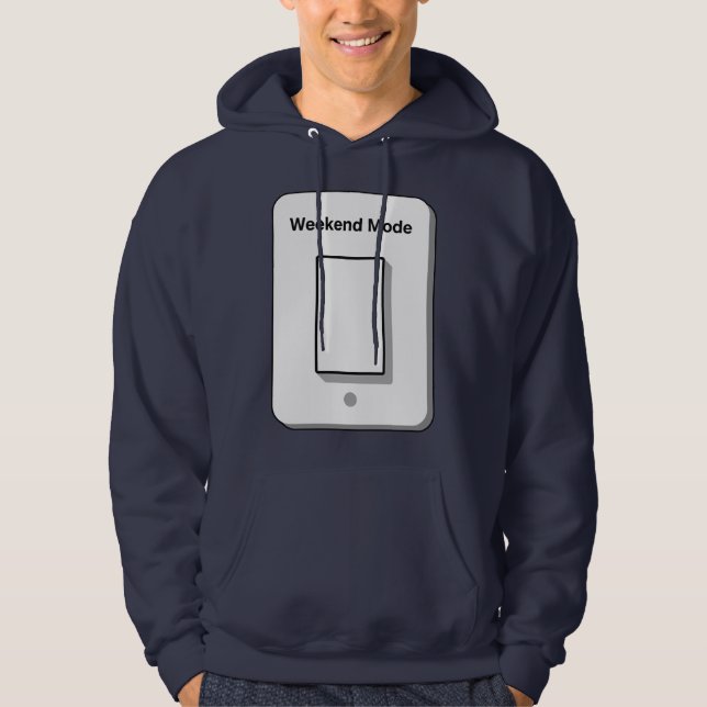 Weekend Mode Toggle Minimal UI Design  Hoodie (Framsida)