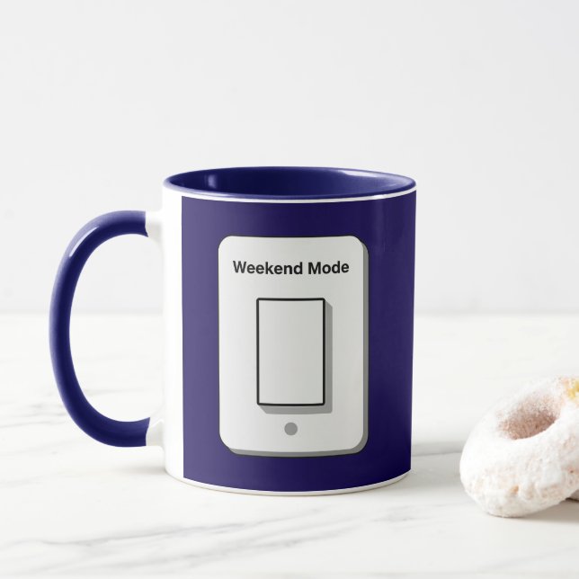 Weekend Mode Toggle Minimal UI Design Mugg (Med munk)