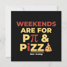 Weekend Pi Day & Pizza Party Math Lover Foodie Fun Inbjudningar