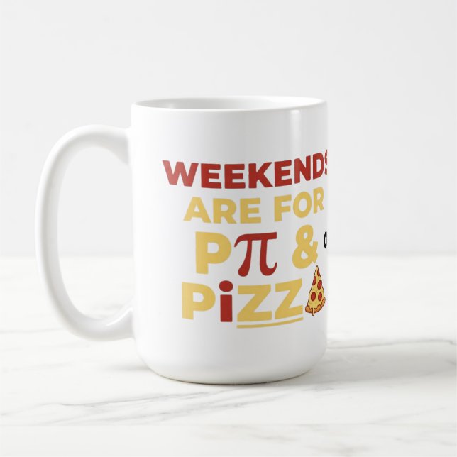 Weekend Pi Day & Pizza Party Math Lover Foodie Fun Kaffemugg (Vänster)