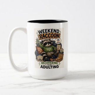 Weekend Tvättbjörn Rolig Lat Djur Kaffe Mugg