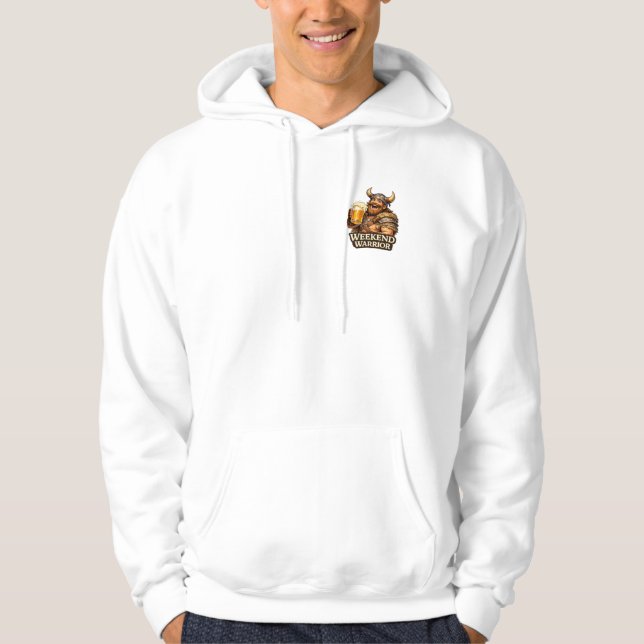 Weekend Warrior Beer Hoodie (Framsida)