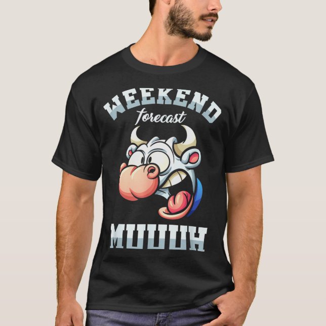 Weekend Week Forecast Friday Vacation Workweek Gif T Shirt (Framsida)