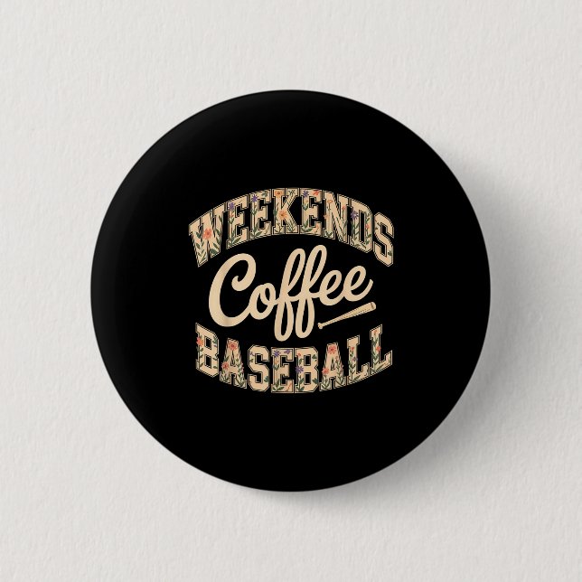 Weekends coffee baseball cute retro mom life with knapp (Framsida)