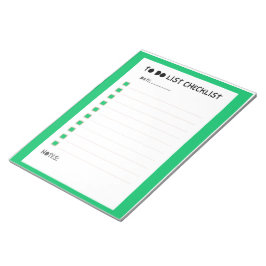 Weekly Checklist Planner Anteckningsblock