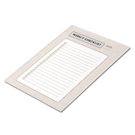 Weekly Checklist Planner Anteckningsblock