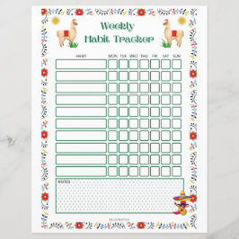 Weekly Habit Tracker Printable - Lama Edition
