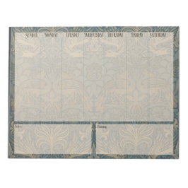 Weekly list - William Morris Peacocks and Dragons Anteckningsblock