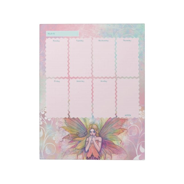 Weekly Planner Anteckningsblock Wildblomma Fairy (Roterad)