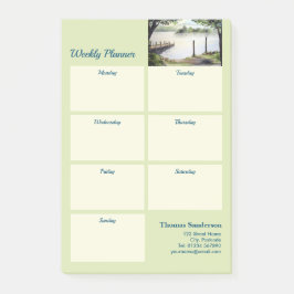 Weekly Planner Derwentwater Sjö District Cumbria Post-it Block