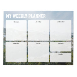 Weekly Planner (mountain) for active people,  Anteckningsblock