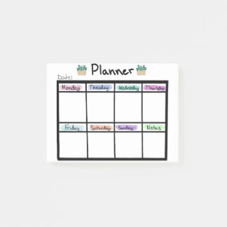 Weekly Planner Post it Notes Post-it Block