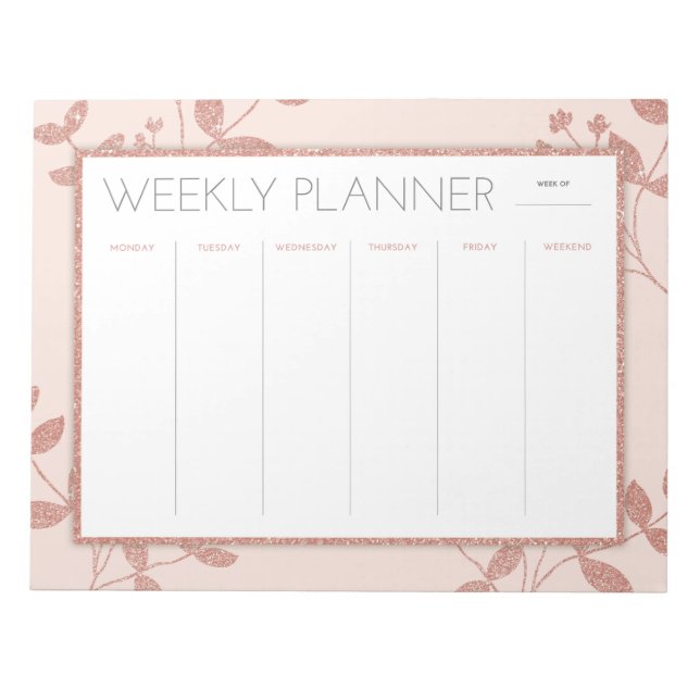 Weekly Planner Ro Guld Anteckningsblock (Framsida)