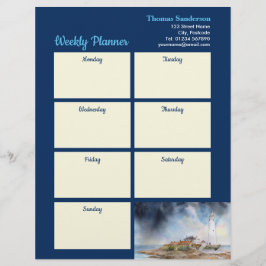 Weekly Planner St Marys Lighthouse Whitley Bay För Brevhuvud