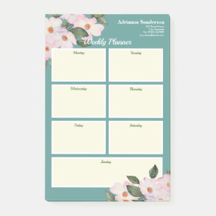 Weekly Planner Watercolor Rosa ros Ballerina Post-it Block