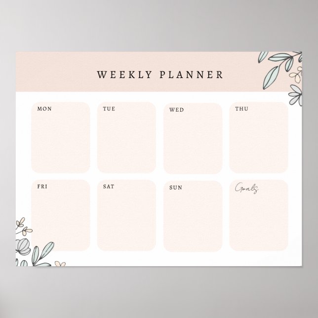Weekly Schedule Planner Template Poster (Framsidan)