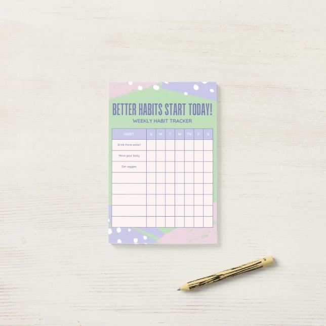 Weekly Tracker Post-it Block (På skrivbordet)