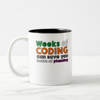Weeks of coding Två-Tonad mugg
