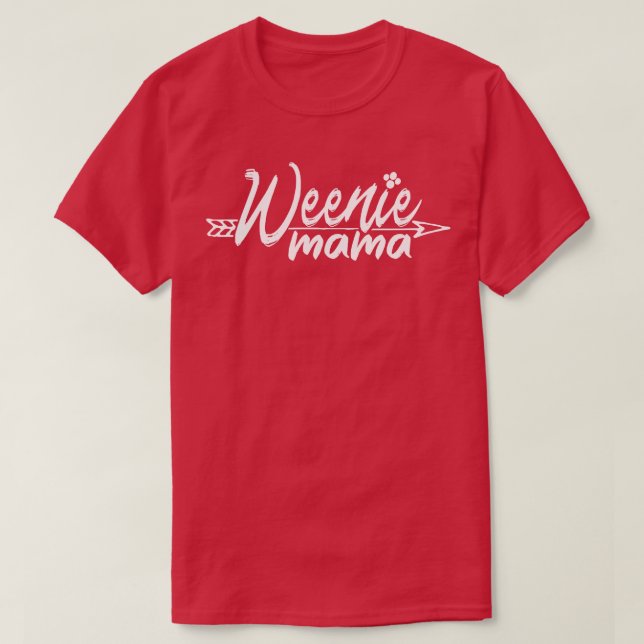 Weenie Dachshund Hund Mamma T Shirt (Design framsida)