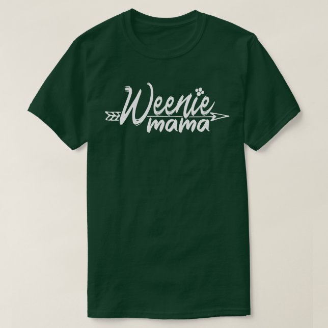Weenie Dachshund Weiner Hund Mamma T Shirt (Design framsida)