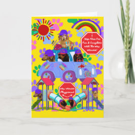 Weenie Dog Playground Card Kort