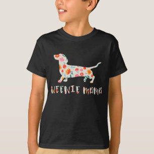 Weenie Mamma Dachshund blommigt T Shirt