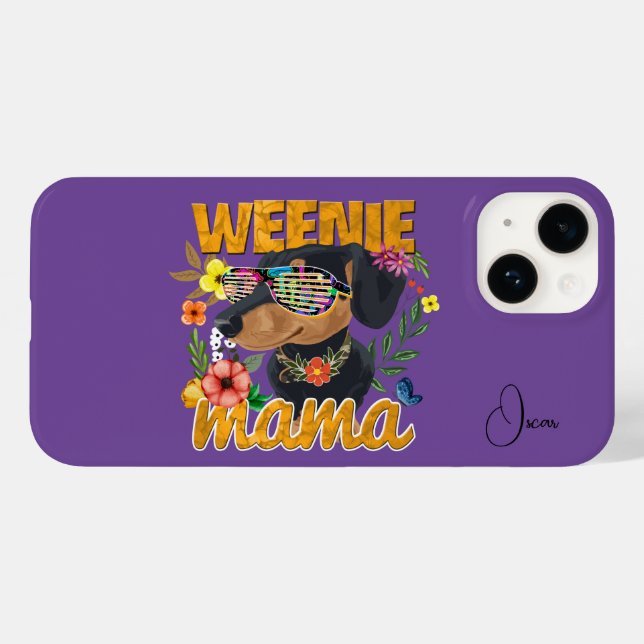 WEENIE MAMMA DACHSHUND Fodral-Mate iPhone 14 Fodra (Baksida (horisontell))