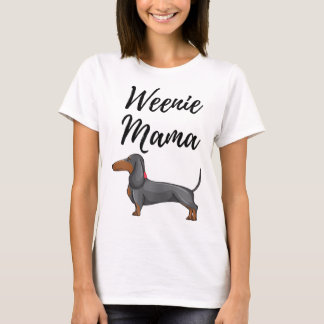 Weenie Mamma Funny Dachshund Älskare Weiner Hund G T Shirt
