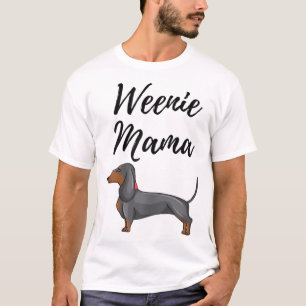 Weenie Mamma Funny Dachshund Älskare Weiner Hund G T Shirt