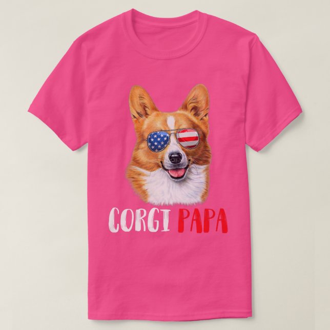 Weenie Papa Corgi Dad Dog Corgi Lovers  T Shirt (Design framsida)