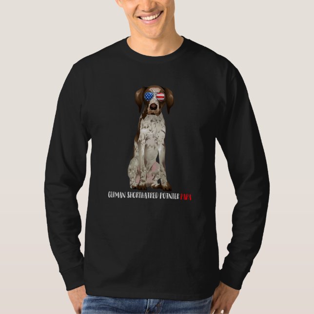 Weenie Pappa German Shorthar Pointer Pappa Hund T Shirt (Framsida)