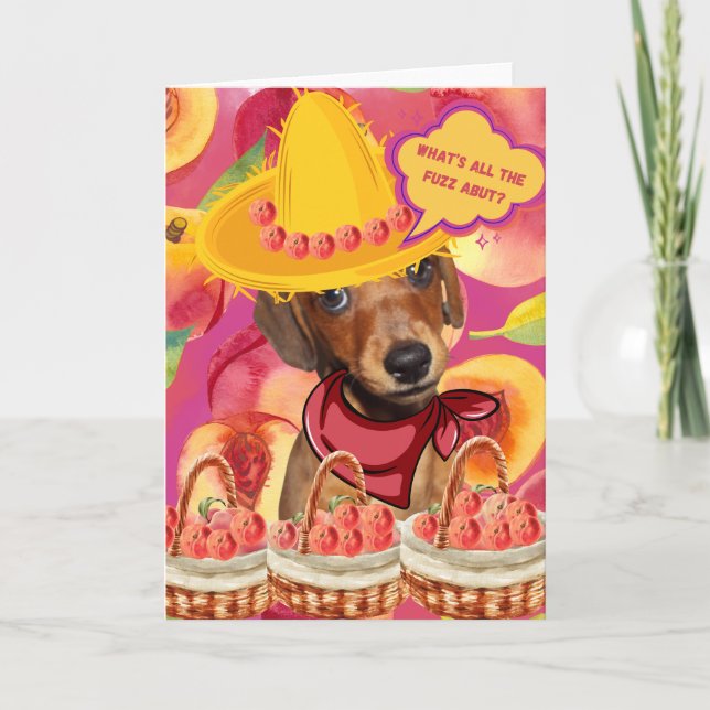 Weenie Peach Farmer-gratulationskort Kort (Framsida)