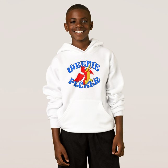 Weenie pecker Drover hoodie för barn T Shirt (Hel framsida)