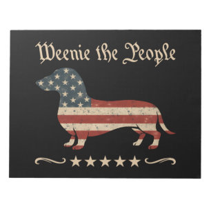 Weenie People Dachshund 4:e juli Anteckningsblock