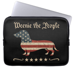 Weenie People Dachshund 4:e juli Laptop Fodral