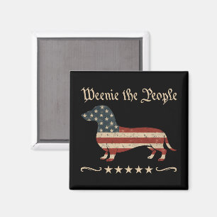 Weenie People Dachshund 4:e juli Magnet