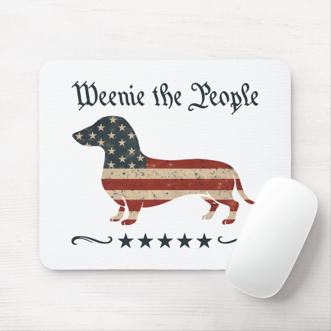 Weenie People Dachshund 4:e juli Musmatta (Med mus)