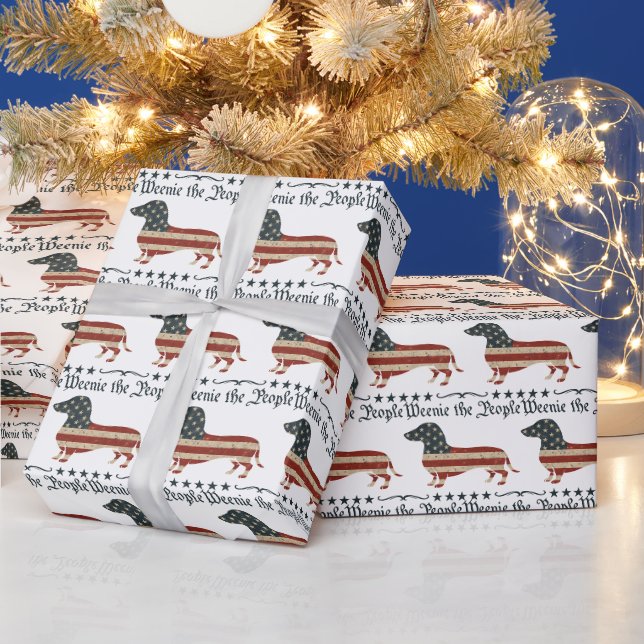Weenie People Dachshund 4:e juli Presentpapper (Helgdagar)