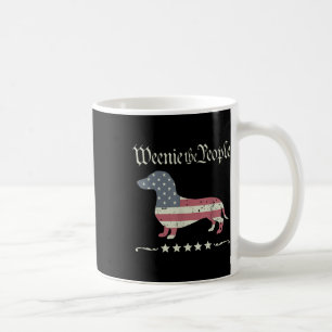 Weenie The People Amerikansk Flagga 4:e Juli Dachs Kaffemugg