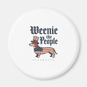 Weenie the People Patriotisk Dachshund T-Shirt_1 Magnet