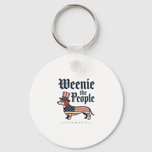 Weenie the People Patriotisk Dachshund T-Shirt_1 Nyckelring