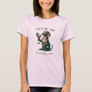 Weenie 'tini' Social Klubb t shirt with Daschund